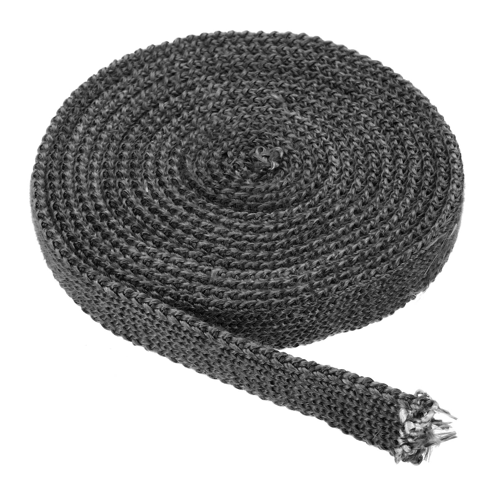 PATIKIL 3/4"x 1/8"x118" Wood Stove Gasket, Graphite Fiberglass Flat High-Temperature Resistance Seal Rope for Stoves Fireplace Door, Black