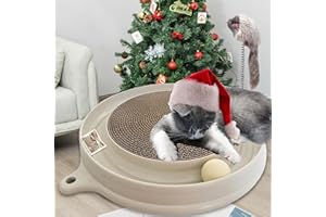 AUOON Cat Scratcher Toy, Cat Toy, Scratch pad,Scratching,Post Pad Interactive Training Exercise Mouse Play Toy with Ball (Milk Shake)