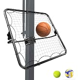 MR 40&rdquo;x40&rdquo; Basketball Rebounder, Adjustable Passback Net for Pole Mount | Adjustable ball return net fits 2"~6" poles, multi-sport training rebound net for basketball practice
