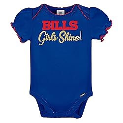 Gerber Baby Girl's NFL 3 Pack Short Sleeve Onesie