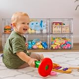 Vtopmart 4 Pack Large Stackable Storage Drawers Clear Acrylic Organizers view 5