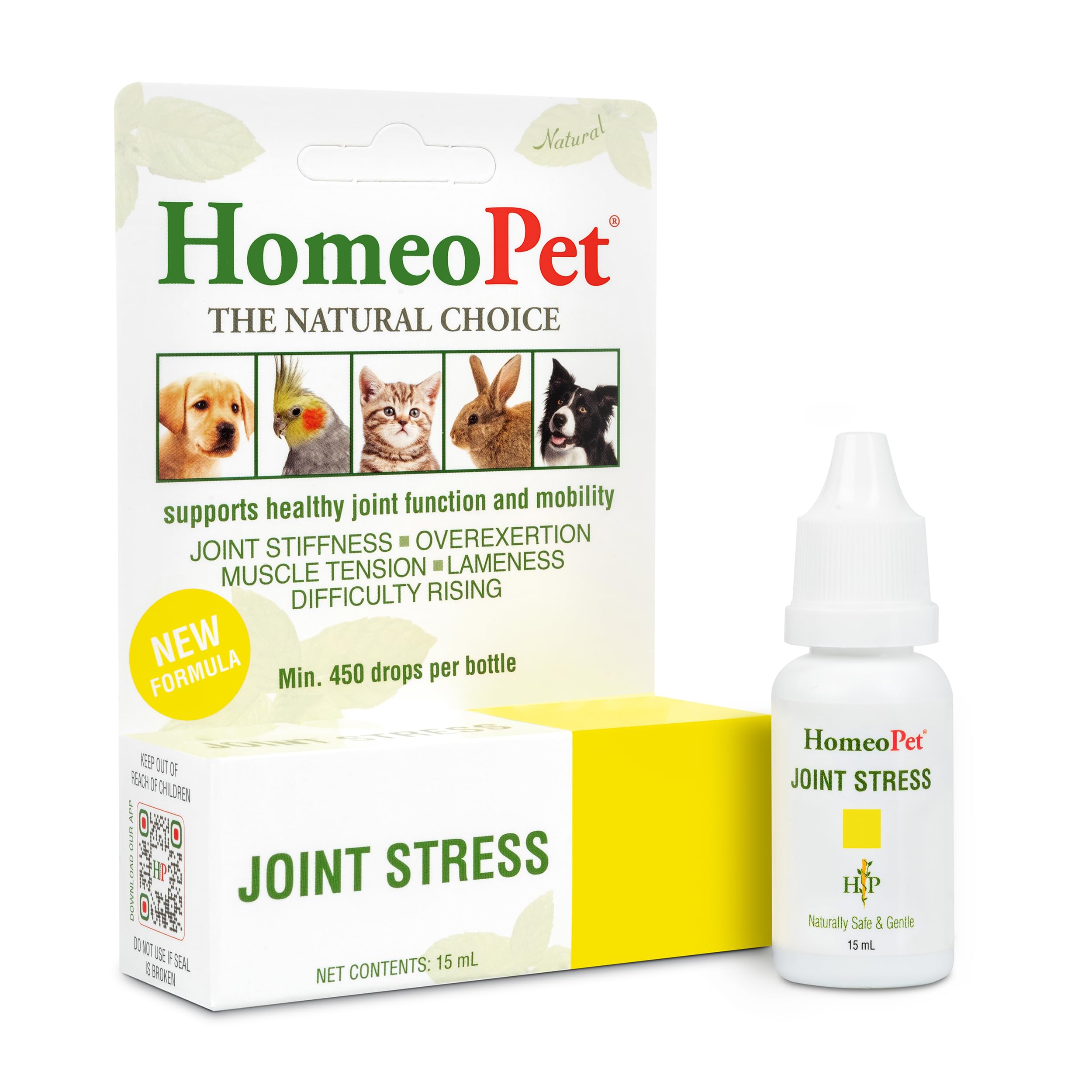 HomeoPet Joint Stress, Joint Support for Dogs and Cats, Liquid Pet Meds to Support Healthy Joint Movement, 15 Milliliters