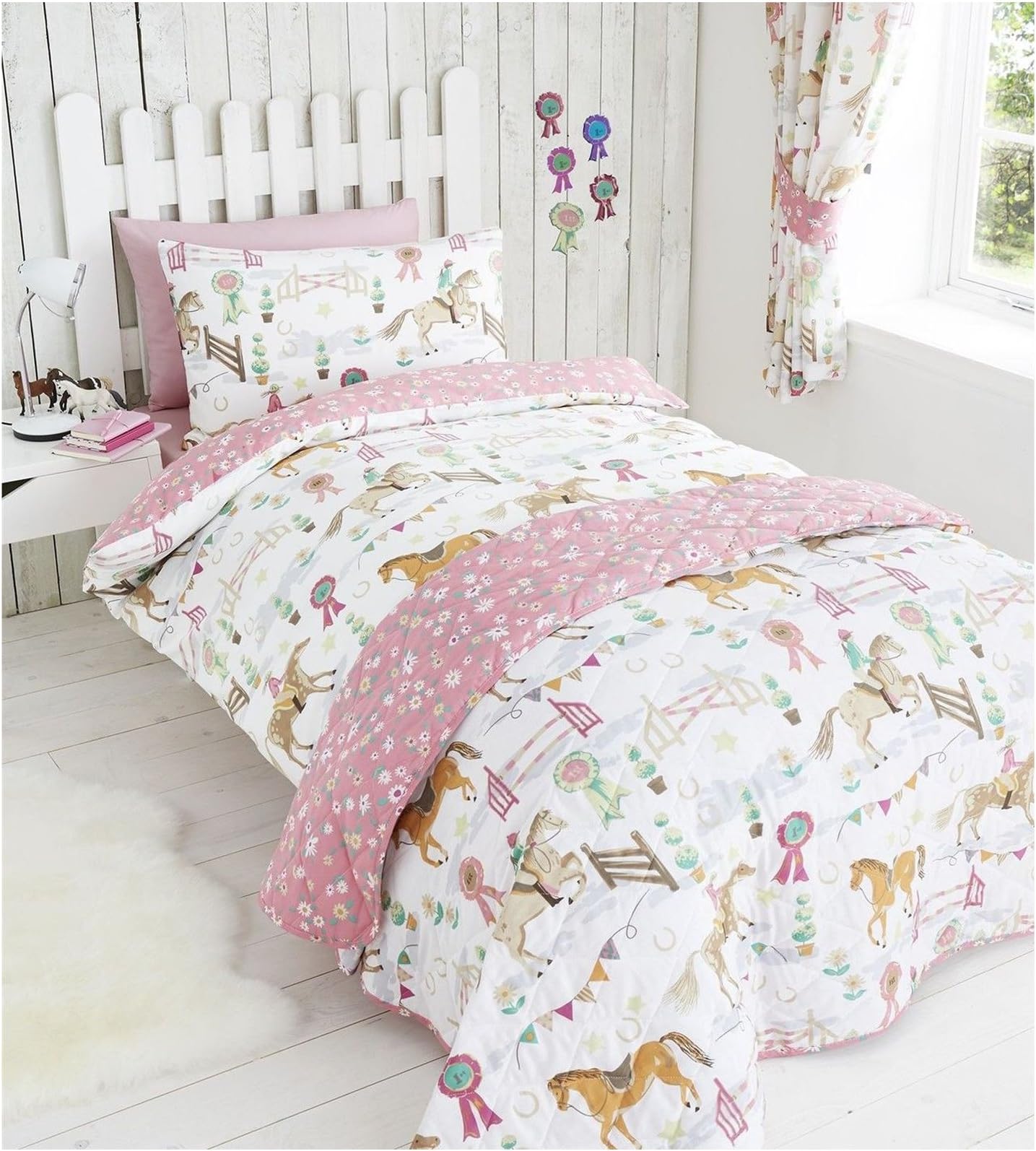 Harwood Textiles Horse Show Double Duvet Cover and Pillowcase Set