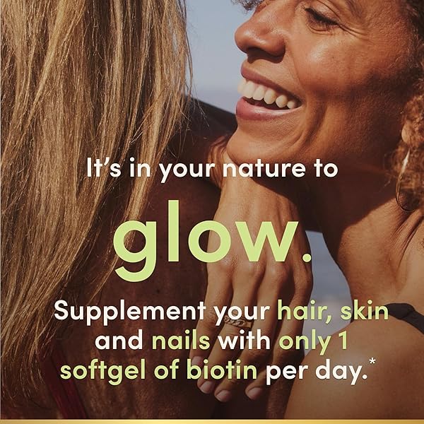 NATURE’S BOUNTY BIOTIN HAIR SKIN AND NAILS VITAMINS, SUPPORTS HEALTHY HAIR, SKIN AND NAILS, 10,000 MCG, 120 SOFTGELS (PACK OF 1)
