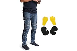 NBT Clothing Protective Motorcycle Riding Pants Removable CE Armor (Knee, Hips) Reinforced Stitching in High Impact Zones