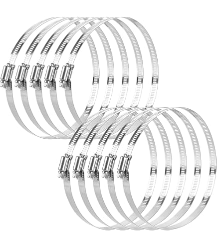 MarineNow Premium Marine Grade 316 Stainless Steel Hose Clamps 12.7 Mm Band, Choose Size And Pack Quantity [SAE