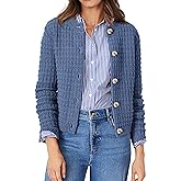 PRETTYGARDEN Women's Knit Cardigan Sweaters Casual Long Sleeve Open Front Button Down Trendy Jackets Outerwear