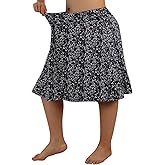 beroy Women Plus Size Skorts Skirts Knee Length Running Skirts for Women with Pockets