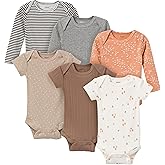 Gerber Baby Girls' 6-pack Long-sleeve Onesies Bodysuits
