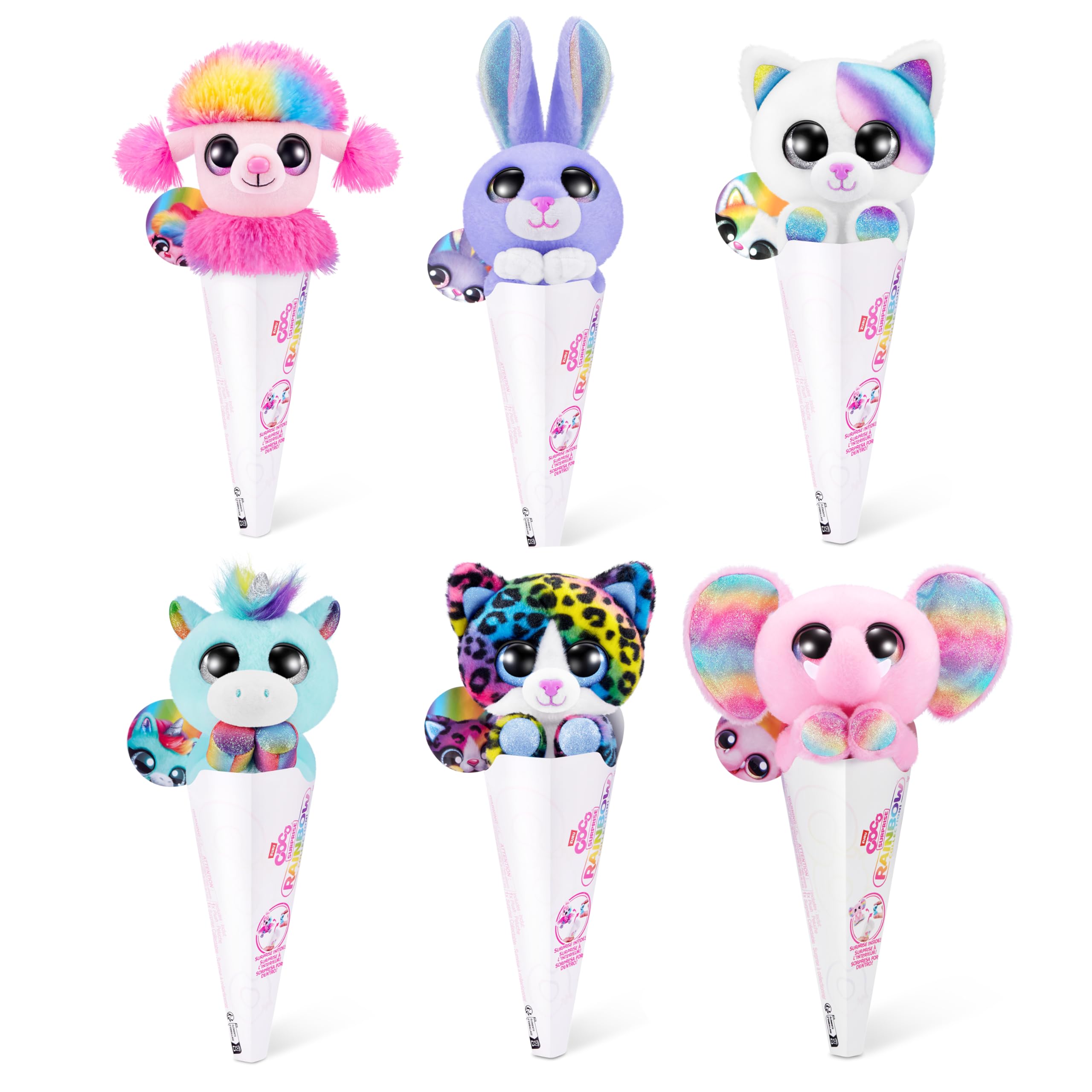 Coco Cones Rainbow, Series 1 (3 Pack), Cone Cones Plush