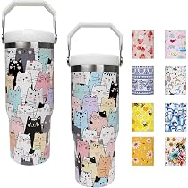 Amazon.com | Sps ssion 30 oz Cat Flip Straw Tumbler with Top ...