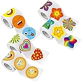 1000 Pcs Teacher Reward Encouragement Motivational Sticker Mega Pack 40 designs in 5 Themes with Perforation Line (Each measu