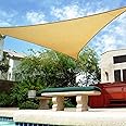 Shade&Beyond 16' x 16' x 16' Sand Color Triangle Sun Shade Sail for Patio UV Block for Outdoor Facility and Activities