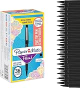 Paper Mate Flair Felt Tip Pens Medium Point Black 36 Count