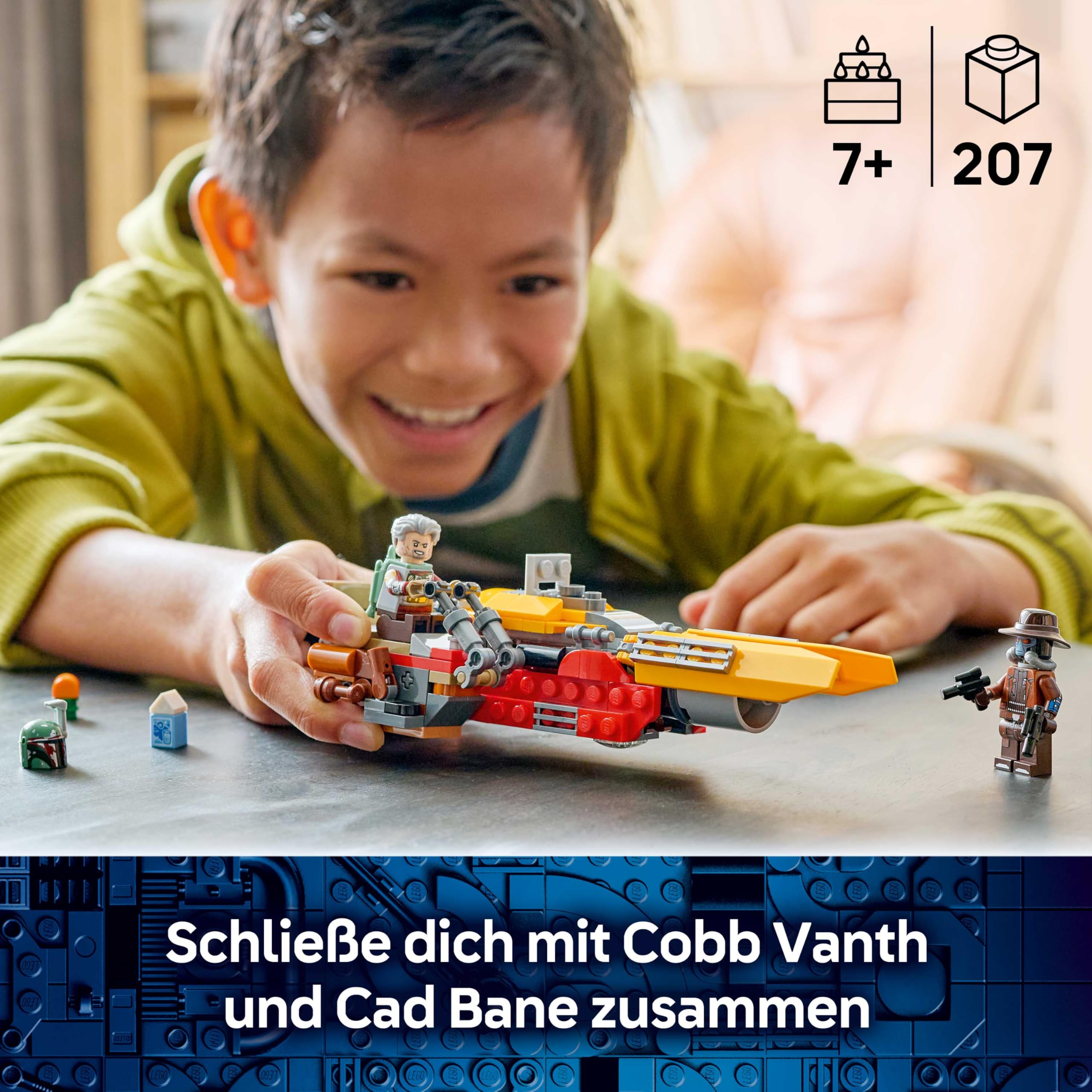 LEGO Star Wars 75437 Cobb Vanths Speeder - inkl. Cobb Vanth & Cad Bane Minifiguren sowie Blaster & Jetpack - Geschenk für Jungen ab 7 Jahren und Fans von The Mandalorian 2