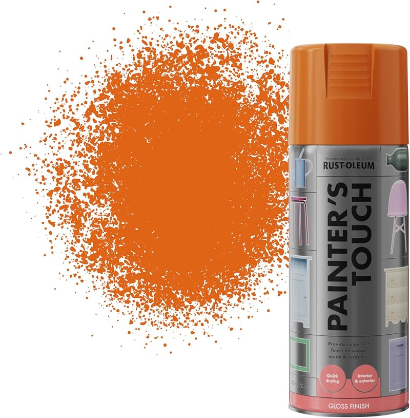 Rust-Oleum Painter's Touch Real Orange Gloss 400ml Spray Paint Aerosol
