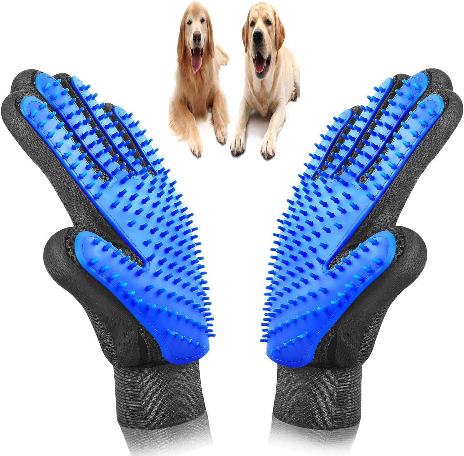LPVLUX deshedding Gloves 1 Pair – Dog Grooming Glove – cat Glove Brush – pet Grooming Glove – Dog & cat Brush – pet Hair Remover – pet Hair Removal – Dog Grooming – Grooming Glove – cat Hair Remover
