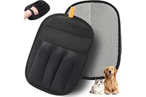 AUBELL Pet Hair Removal Glove for Dogs & Cats,2025 Upgrade Five-Finger Electrostatic Magic Brush,Animal Fur Removal Tool,Reusable Efficient Pet Hair Remover for Couch,Carpet,Clothes（1Pcs,Black）