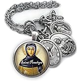St. Penelope Keychain, Necklace or Clip, Orthodox Patron Saint Gift