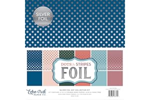 Echo Park Paper Company DSF18026 Silver Foil Dot Collection Kit ,12-x-12-Inch