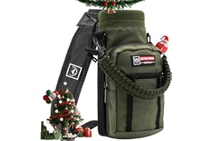 NATURE PIONEOR Neoprene Insulated Water Bottle Holder with Shoulder Strap for 25OZ Sports Water Bottles, Carrier/Pouch Sleeve for Camping, Hiking, Fishing and Travel