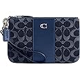 COACH Women's Essential Small Wristlet in Signature Denim, Deep Blue Multi, One Size