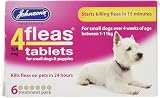 Johnsons Veterinary 4Fleas Tablets for Puppies and Small Dogs 6 Count