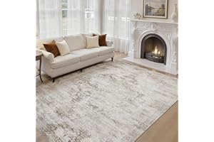 8x10 Washable Living Room Distressed Vintage Area Rug,Retro Floral Non Slip Carpet Soft Low Pile Tapis Salon Throw Rug for Be