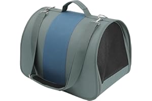 Petradise Cat, Dog Carrier for Medium Large Cats Puppies up to 30 Lbs, TSA Airline Approved Carrier Soft Sided, Collapsible Travel Puppy Carrier (Green and Blue, Medium)