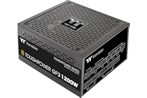 Thermaltake Toughpower GF3 1200W, True 600W 12VHPWR Connectors on PSU & NVIDIA RTX 40 series, ATX 3.0/PCI-E 5.0 Ready, 80+ Gold, SLI/Crossfire Ready Power Supply, PS-TPD-1200FNFAGU-4, 10 Year Warranty
