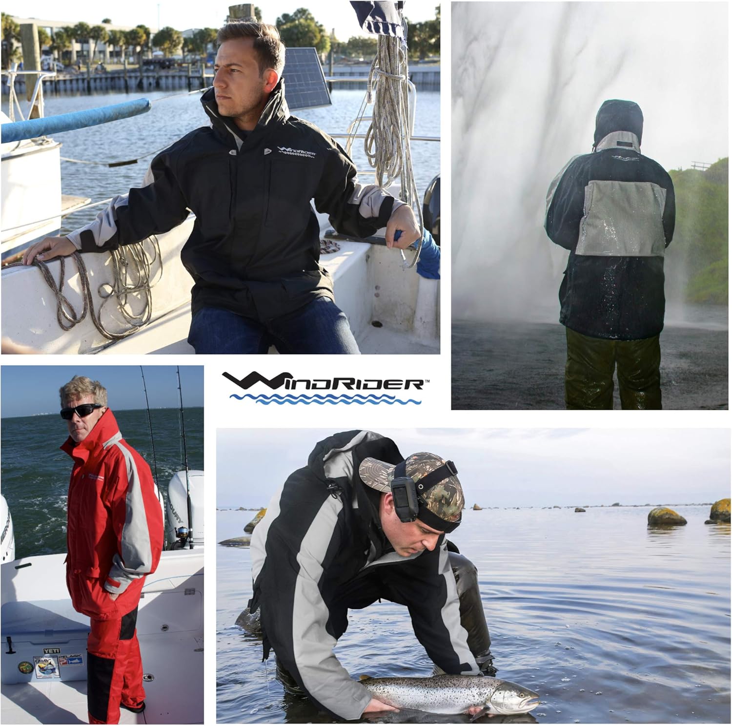 WindRider Pro Rain Jacket | Foul Weather Jacket | Fishing, Sailing, Boating: Clothing