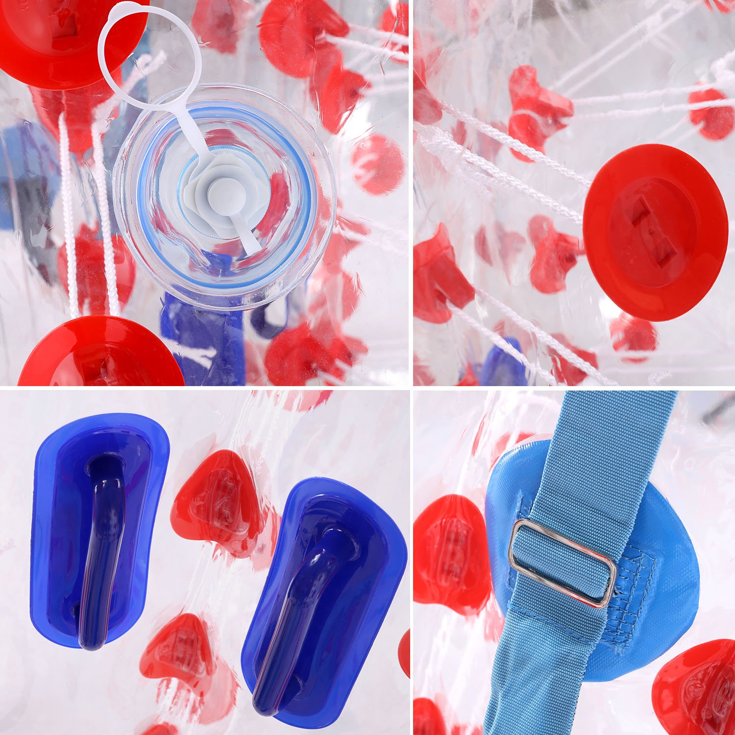 Aceshin Inflatable Bumper Ball 1.5M/5FT Diameter Bubble Soccer Ball, Inflatable Body Zorb Balls for Adults or Children (Red Dot)