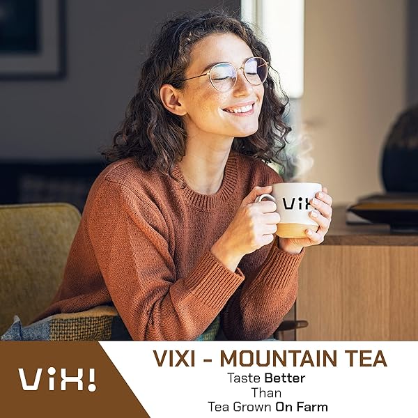 VIXI CHAMOMILE TEA BAGS BLENDED WITH BLACK TEA, 150 COUNTS, VIETNAM’S MOUNTAIN TEA, HERBAL TEA, BOLD FLAVORED, TAGLESS, SUGAR FREE, 100% NATURAL, BLENDED BY HAND FOR HOT AND COLD BREW
