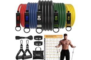 Readaeer Resistance Bands, Exercise Bands, Resistance Bands for Working Out with Handles for Men and Women for Indoor and Out