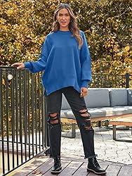LILLUSORY Women's Oversized Batwing Sweaters 2025