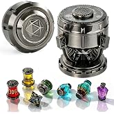 DND Dice Set,7Pcs Alchemist's Metallic Elixir Dice with Spinning Chalice | Potion Metal Polyhedral Role Playing Dice,Dungeons and Dragons Gifts,for D&amp;D,MTG,RPG,Sci-Fi,War,Crime Theme,Tabletop Games