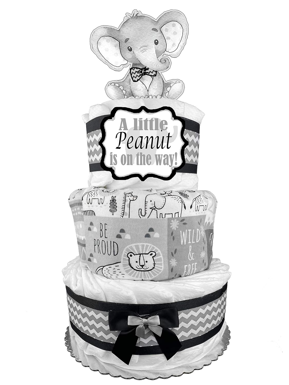 diaper cake decorations for baby shower