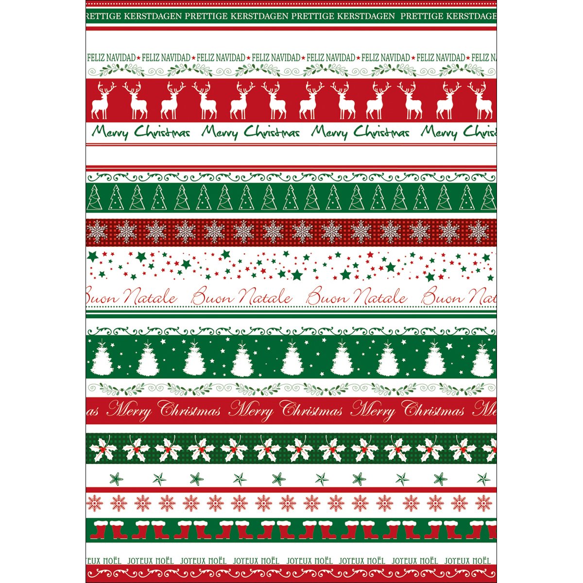 Rössler 1643159600 A4 Merry Christmas Creative Paper - Red/Green