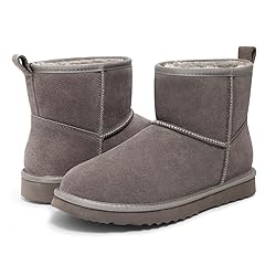 Litfun Suede Mini Boots for Women Winter Warm Fuzzy