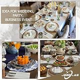 Jebblas Disposable White Napkins with Built-in Flatware Pocket, 150 Count view 4