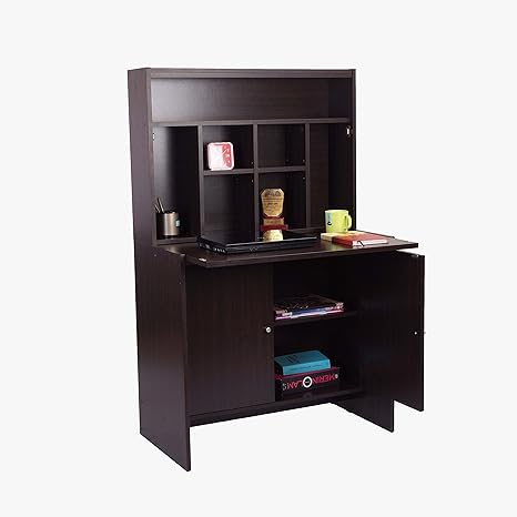 Eros Wooden Study Table Cum Office Desk with Foldable Flap