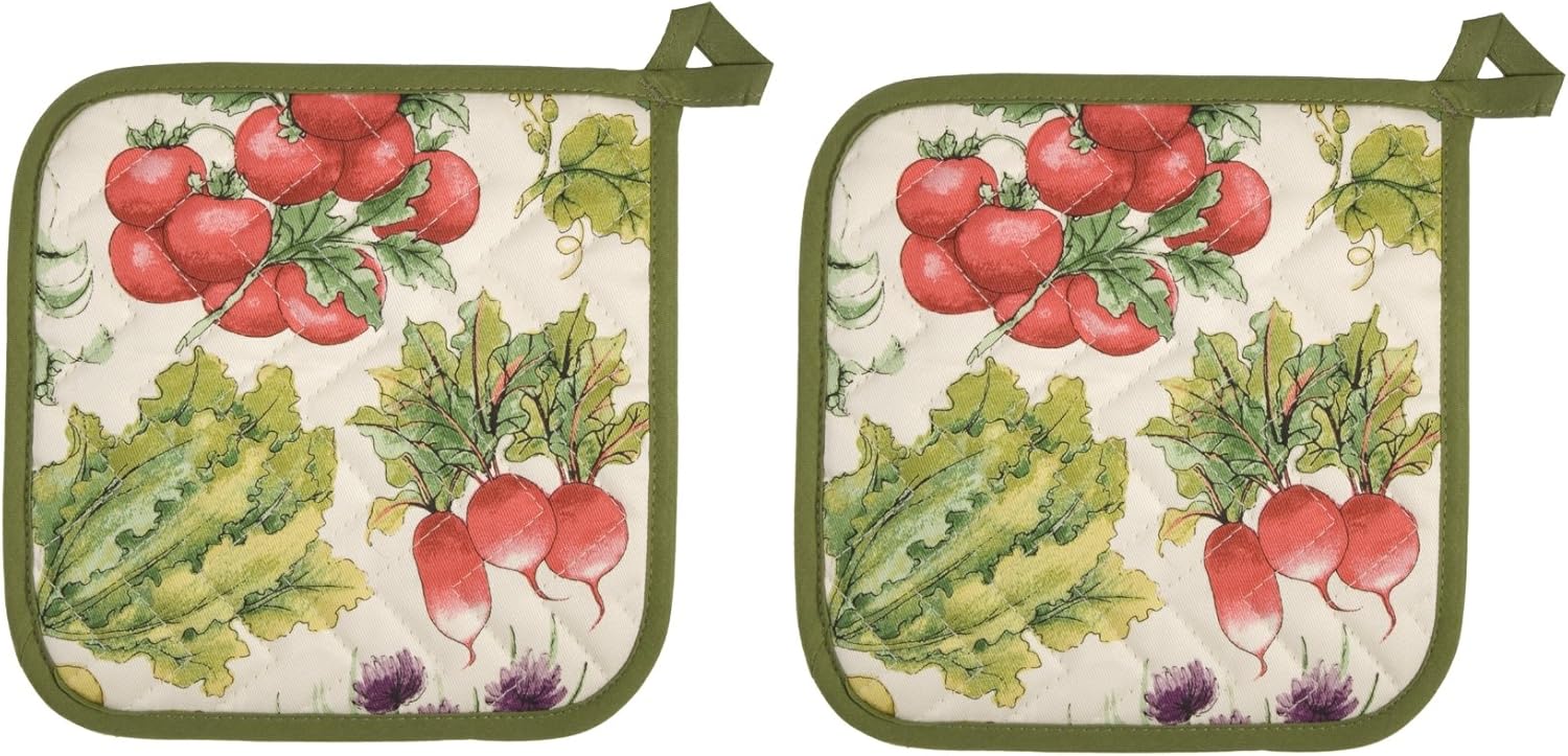 Now Designs Basic Potholders, Provencal Yellow, Set of 2: Home & Kitchen