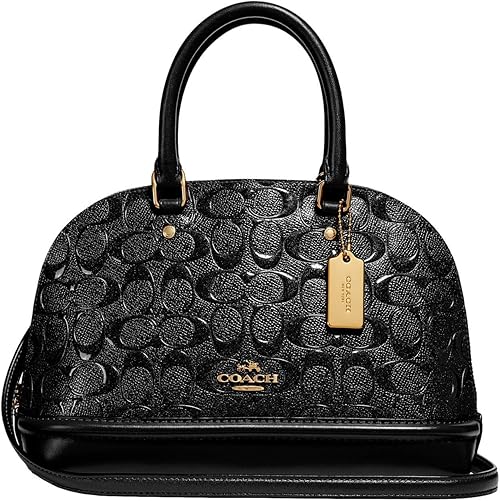 coach signature debossed patent leather mini sierra satchel