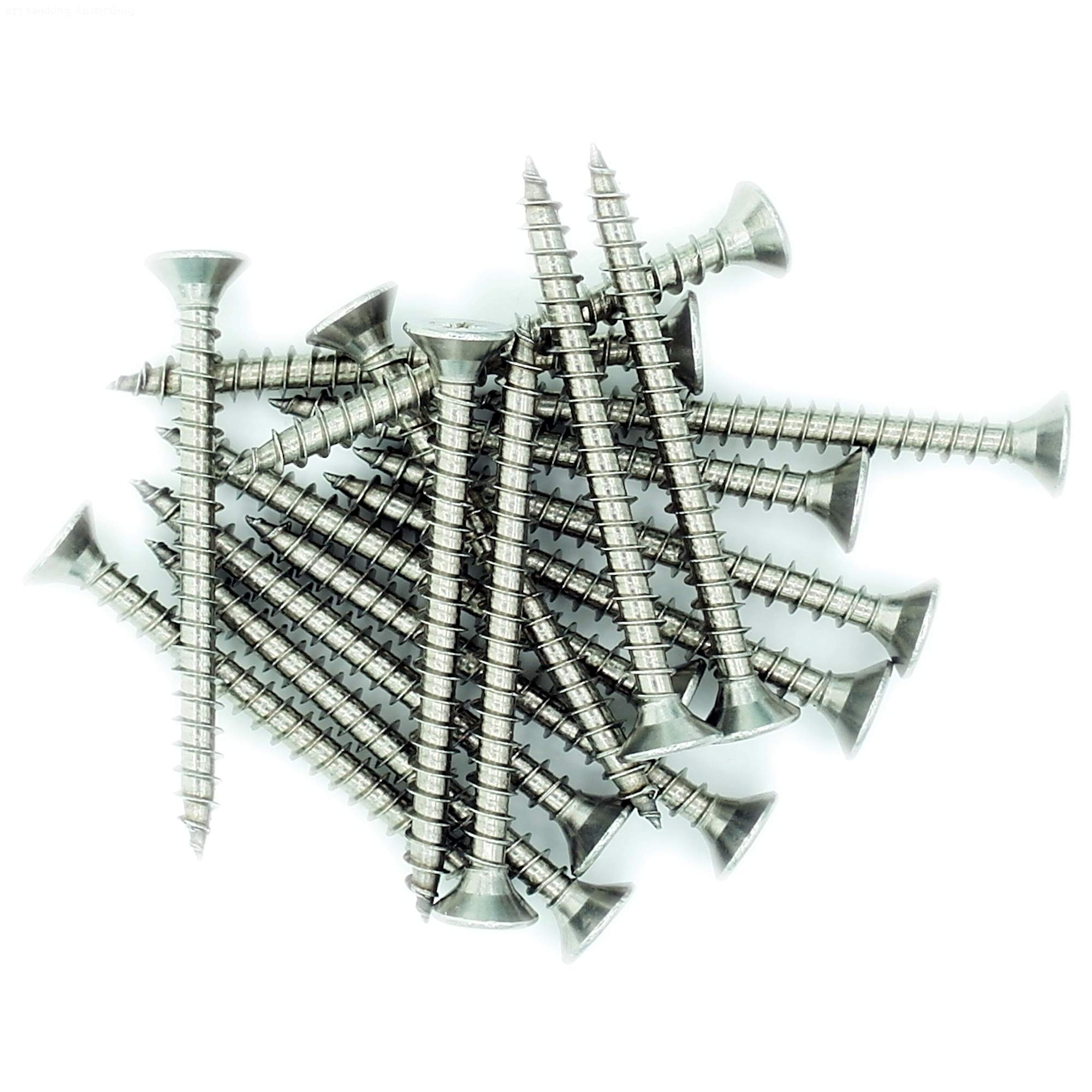 No.10 x 2 (5mm x 50mm) Pozi Countersunk Chipboard Screw - Stainless Steel (A2) (Pack of 20)