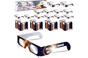biniki Solar Eclipse Glasses AAS Approved 2024 - ISO 12312-2:2015(E) & CE Certified Safe Shades for Direct Sun Viewing for Solar Eclipse (100 Packs)