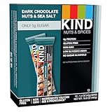 KIND Bars, Dark Chocolate Nuts & Sea Salt, Gluten Free, 1.4 Ounce Bars, 12 Count