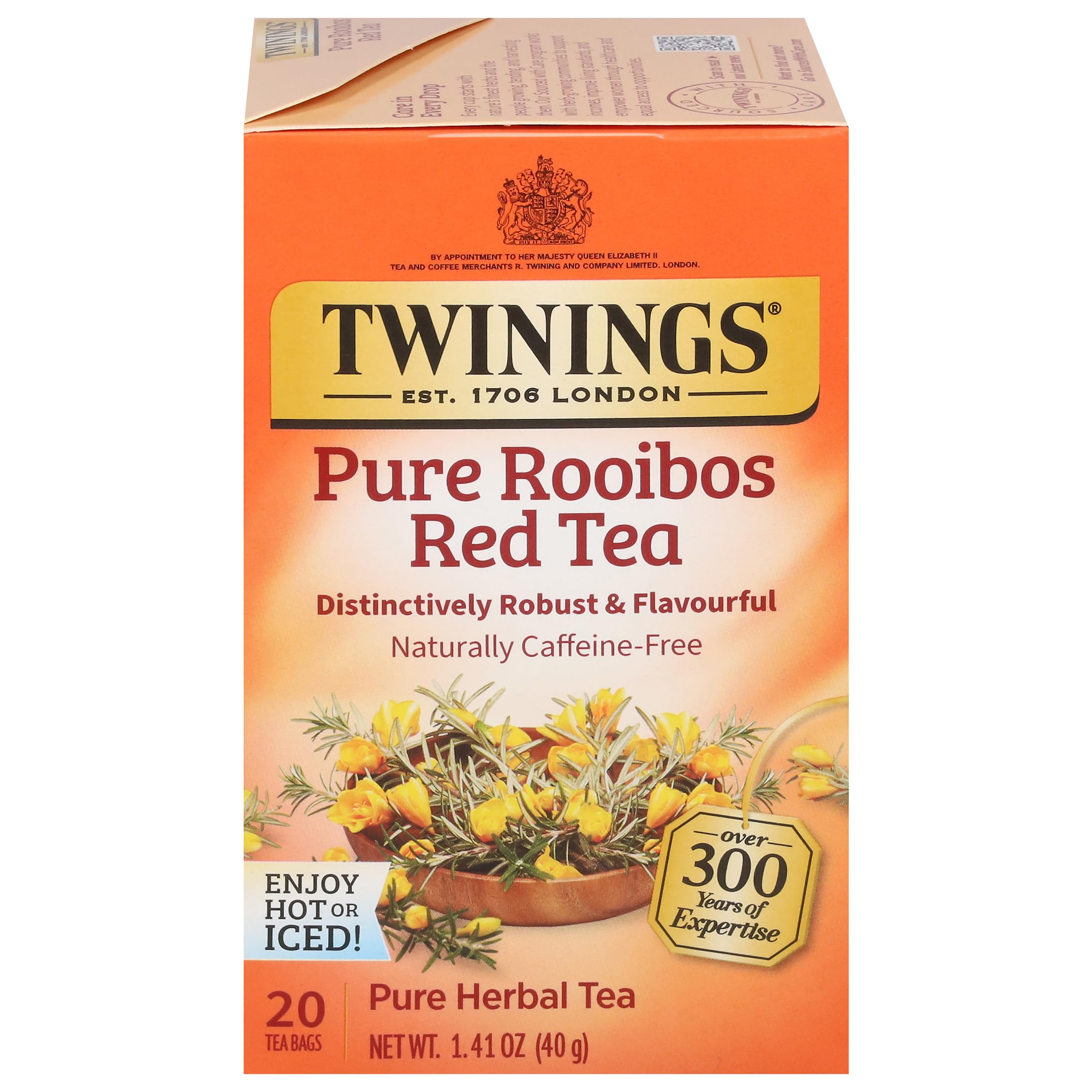 Twinings Pure Rooibos Red Herbal Tea Individually