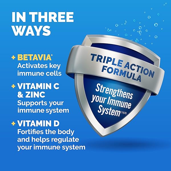 EMERGEN-C IMMUNE+ TRIPLE ACTION IMMUNE SUPPORT GUMMIES, BETAVIA (R), 1000MG VITAMIN C, B VITAMINS, VITAMIN D AND ANTIOXIDANTS, SUPER ORANGE, BACK TO SCHOOL ESSENTIALS – 45 COUNT