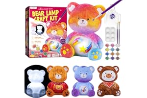 LAOESE Paint Your Own Bear Lamp Kit, Art Supplies Arts & Crafts Kit, Painting kit for Kids 6-12, Arts and Crafts for Kids Ages 8-12, Toys Girls Boy Birthday Gift Ages 3 4 5 6 7 8 9 10 11 12+