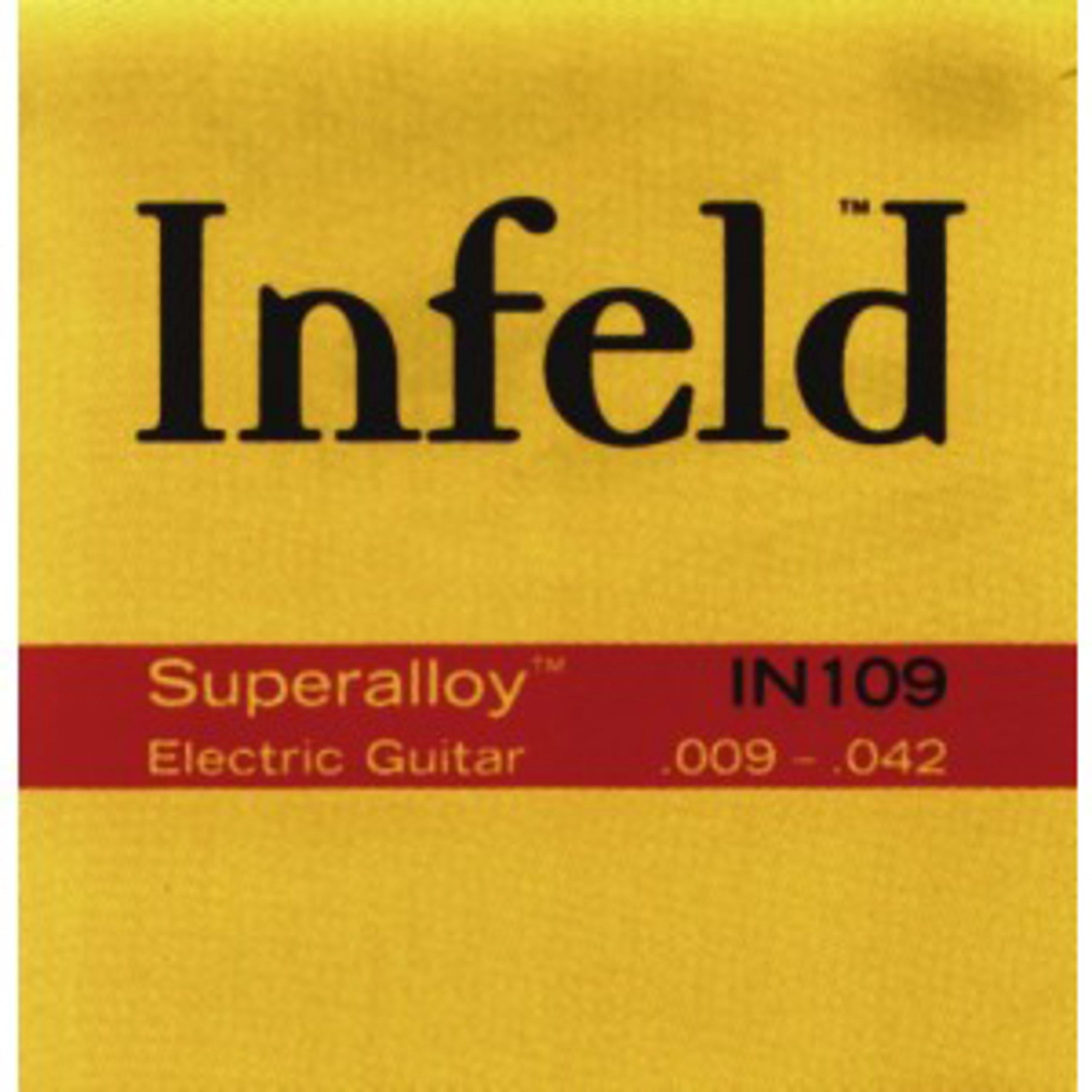 Thomastik 677070 Infeld Saiten für E-Gitarre Superalloy round wound, Satz IN109 Light .009-.042, Natural